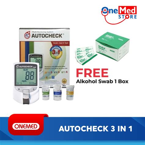 Jual Alat Cek Gula Darah Asam Urat Kolesterol Autocheck 3in1 Alkohol