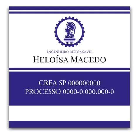 Placa Engenheiro Arquiteto Obra Constru O Civil X Cm Parcelamento