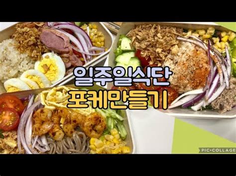 광고포함 방구석 포케맛집 일주일 다이어트식단 냉장고 남은 식재료 활용한 불 없는 한그릇 초간단요리 샐러드소스만들기 식비