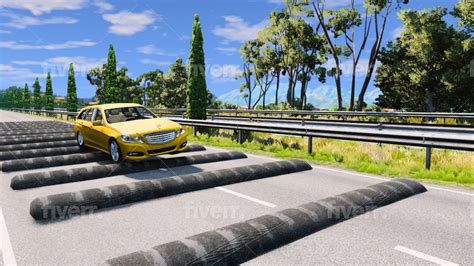 Cars Vs 100 Speed Bumps BeamNG Drive YouTube