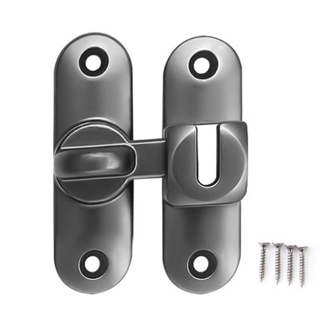 Jkung Barn Door Lock 90/180 Degree Flip Sliding Door Latch Punch Free