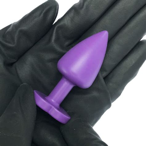 Plug Anal P Cm X Cm Leve Sem Metal Roxo Pedra De Cora O Rosa