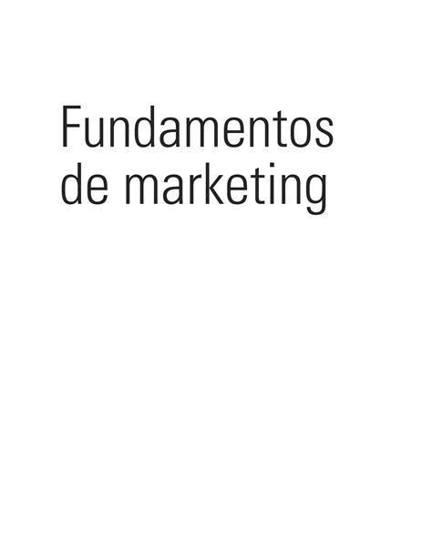 Fundamentos Del Marketing Kotler Pdf