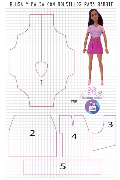 Blusa Y Falda Con Bolsillos Para Barbie Sewing Barbie Clothes Barbie