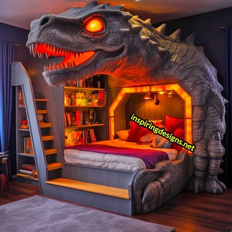 These Giant Dinosaur Shaped Bunk Beds Turn Sleepovers Into Dino