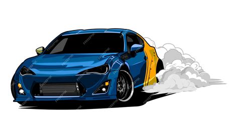 Premium Vector Drift Car Illustration