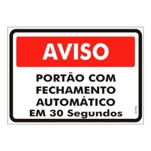 Placa Aviso Port O Autom Tico X Ps Encartale Liga O Home Center