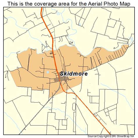 Aerial Photography Map Of Skidmore Tx Texas