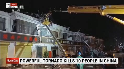 Video Captures Deadly Tornado In Eastern China Overturning Cars And