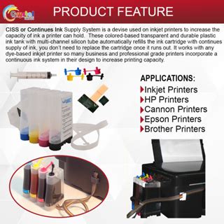 CISS Kit Empty Tank 4 Colors Replacement Ink Tank Universal CISS