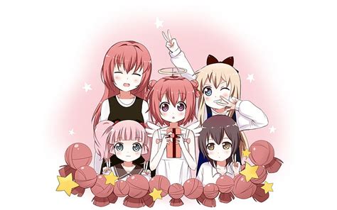 HD Wallpaper Yuru Yuri Yoshikawa Chinatsu Akaza Akari Akaza Akane