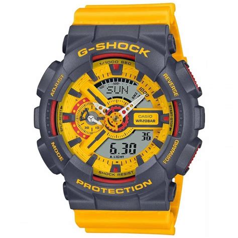 Casio G Shock 90 S Sporty Colour Series Watch Yellow Dial GA 110Y