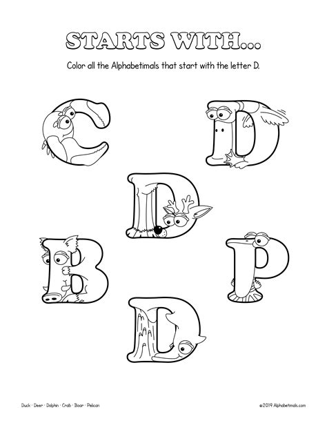 Alphabetimals Coloring Pages Coloring Pages