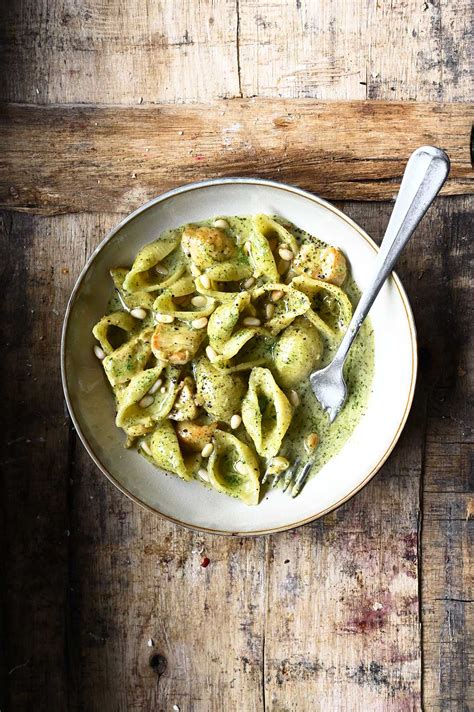 Pasta Met Kip En Romige Pesto Serving Dumplings