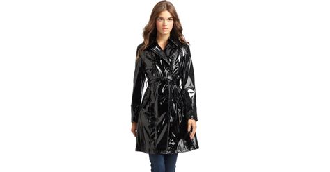 Shiny Leather Trench Coat Tradingbasis