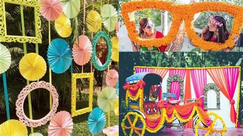 New wedding, engagement, Sangeet, mehendi decoration ideas/photobooth ...