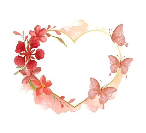 Premium Vector Happy Valentines Day Floral Heart Shape Frame In