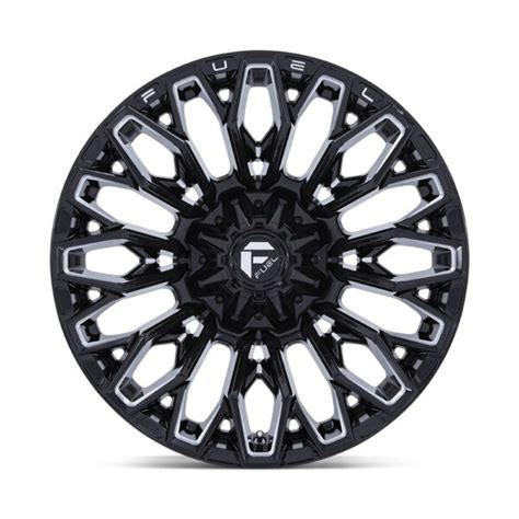 Fuel FC865 Strike Gloss Black Milled PowerHouse Wheels Tires