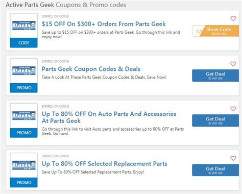 Parts Geek Coupon Code Free Shipping Off On