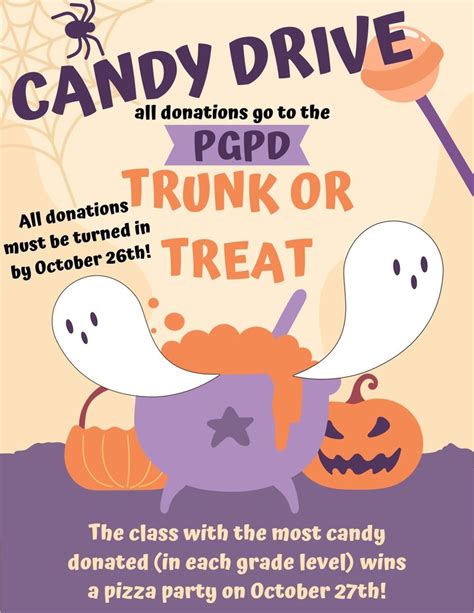 Trunk Or Treat Candy Drive Prairie Grove Elementary School