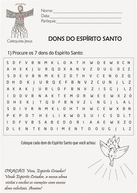 Catequista Jesus Atividade Dons Do Esp Rito Santo Hot Sex Picture