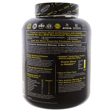 Muscletech Phase 8 Hour Protein Vanilla 4 4 Lbs