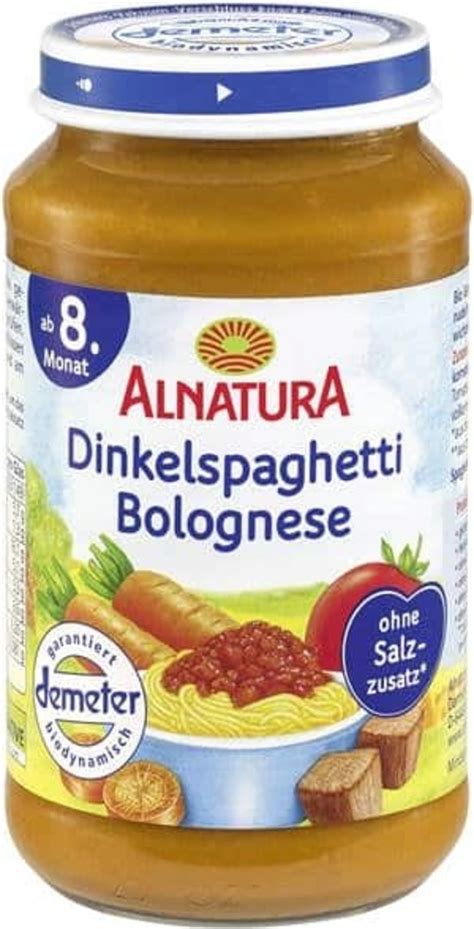 Alnatura Biologisch Babyhapje Volkoren Spaghetti Bolognese G