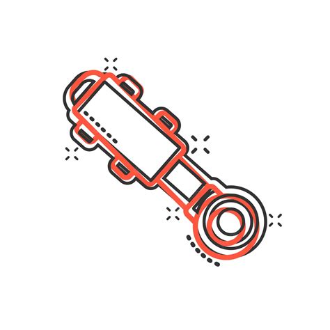 Premium Vector Hydraulic Icon In Comic Style Cylinder Cartoon Vector