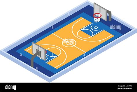 Basketball Field Icon Isometric Of Basketball Field Vector Icon For