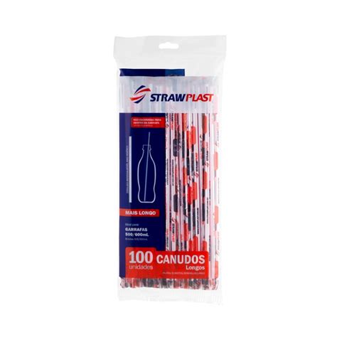 Canudo Pl Stico Embalado Longo Cs Strawplast