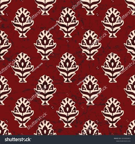 Traditional Block Print Design Batik Design Stock Vector Royalty Free