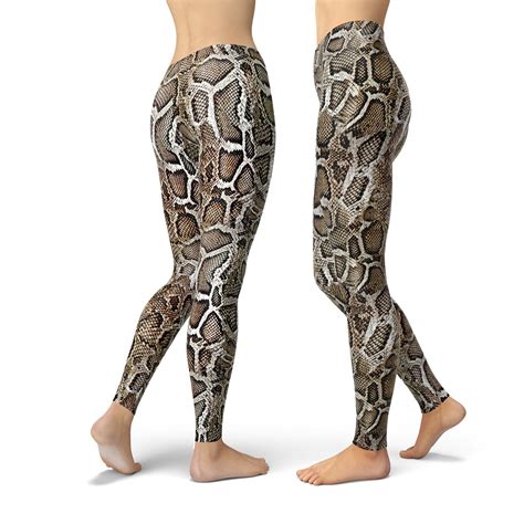 Snake Skin Leggings Snake Skin Print Leggings Printed Etsy