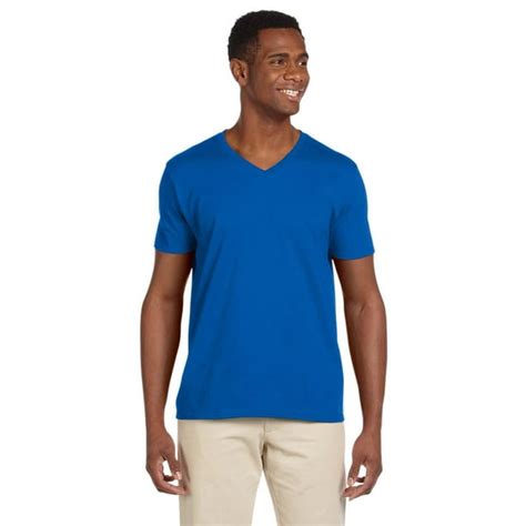 Gildan The Gildan Adult Softstyle 45 Oz V Neck T Shirt Royal Blue