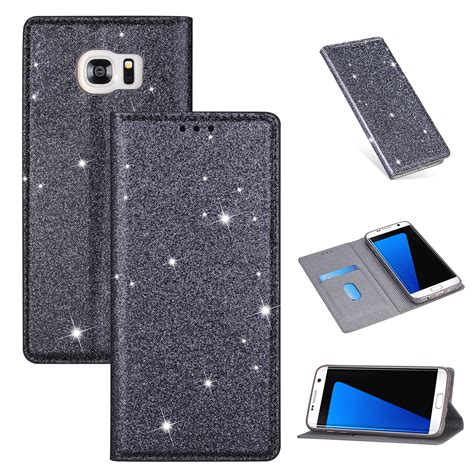 Samsung Galaxy S7 Edge Wallet Case Dteck Bling Slim PU Leather