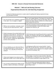 Stone C Job Search Structure Docx Hes Issues In Human