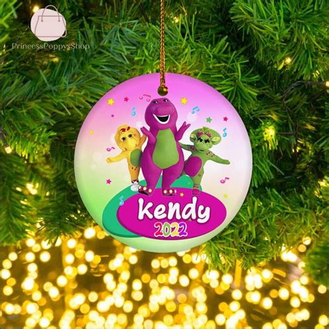 Personalized Barney And Friends Christmas Ceramic Ornament Designed ...