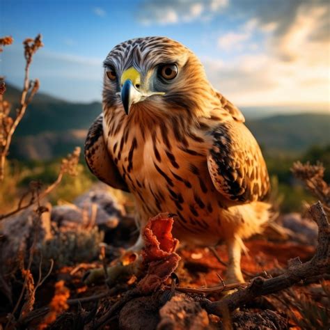 Premium AI Image | Hawk in its Natural Habitat Wildlife Photography ...