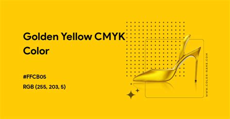 Golden Yellow CMYK color hex code is #FFCB05