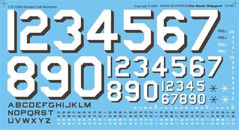 Battleship Numbers Font