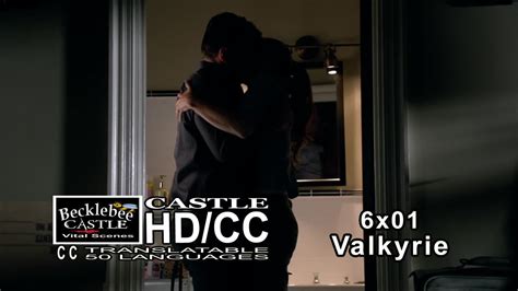 Castle 6x01 Valkyrie Sex Y Bathroom Scene Castle And Beckett Make Out