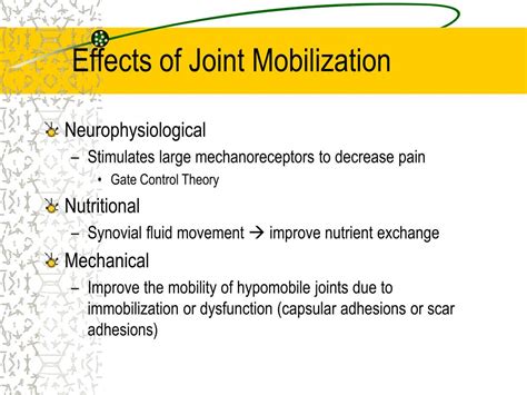 Ppt Joint Mobilization Powerpoint Presentation Free Download Id 713863