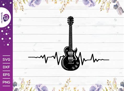 Guitar Heartbeat Svg Cut File Musician Svg Guitar Svg Guitar