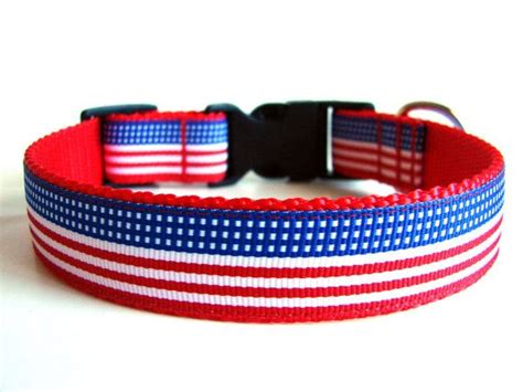 July Dog Collar American Flag Dog Collar by Wagologie on Etsy, $15.00 ...