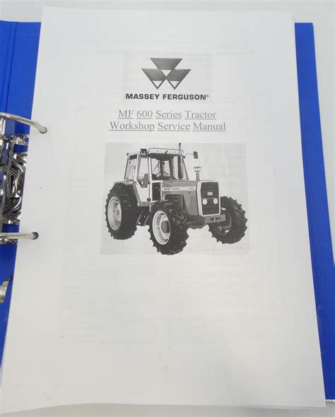 Massey Ferguson Mf600 Series Tractor Workshop Service Manual