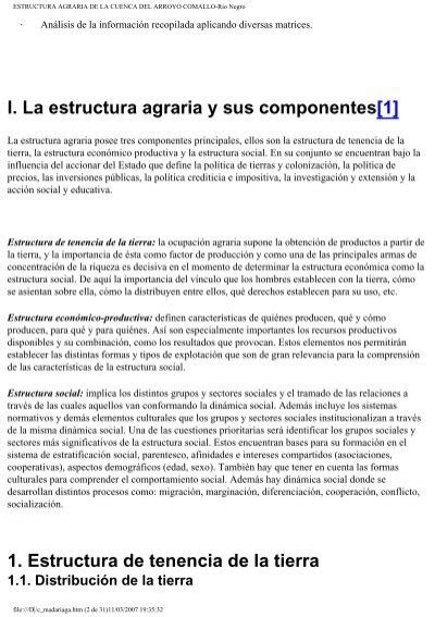 Estructura Agraria De La