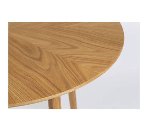 Fabio Table à Manger Ronde En Bois Ø100cm Couleur Bois Clair