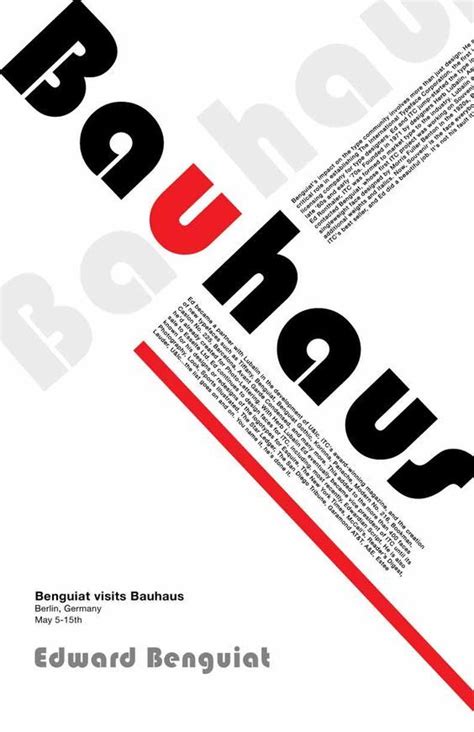 Bauhaus Poster. | Типографский постер, Дизайн баухауз, Шрифтовой плакат