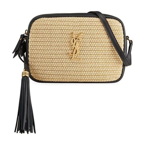 Saint Laurent Lou Medium YSL Monogram Raffia Camera Bag Saintlaurent