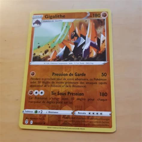 CARTE POKÉMON GIGALITHE Epée et Bouclier Évolution Céleste