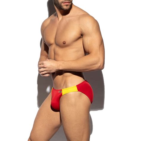 Bath Bikini Flags Yellow Swim Briefs For Man Brand ES Collection